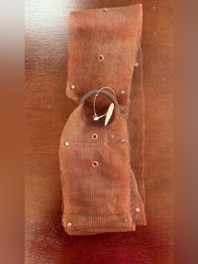 Sarah Cavender Metalworks Brown Mesh Waist Belt with Stud Accents